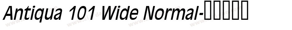 Antiqua 101 Wide Normal字体转换
